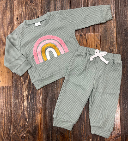 Sage Rainbow Jogger Set