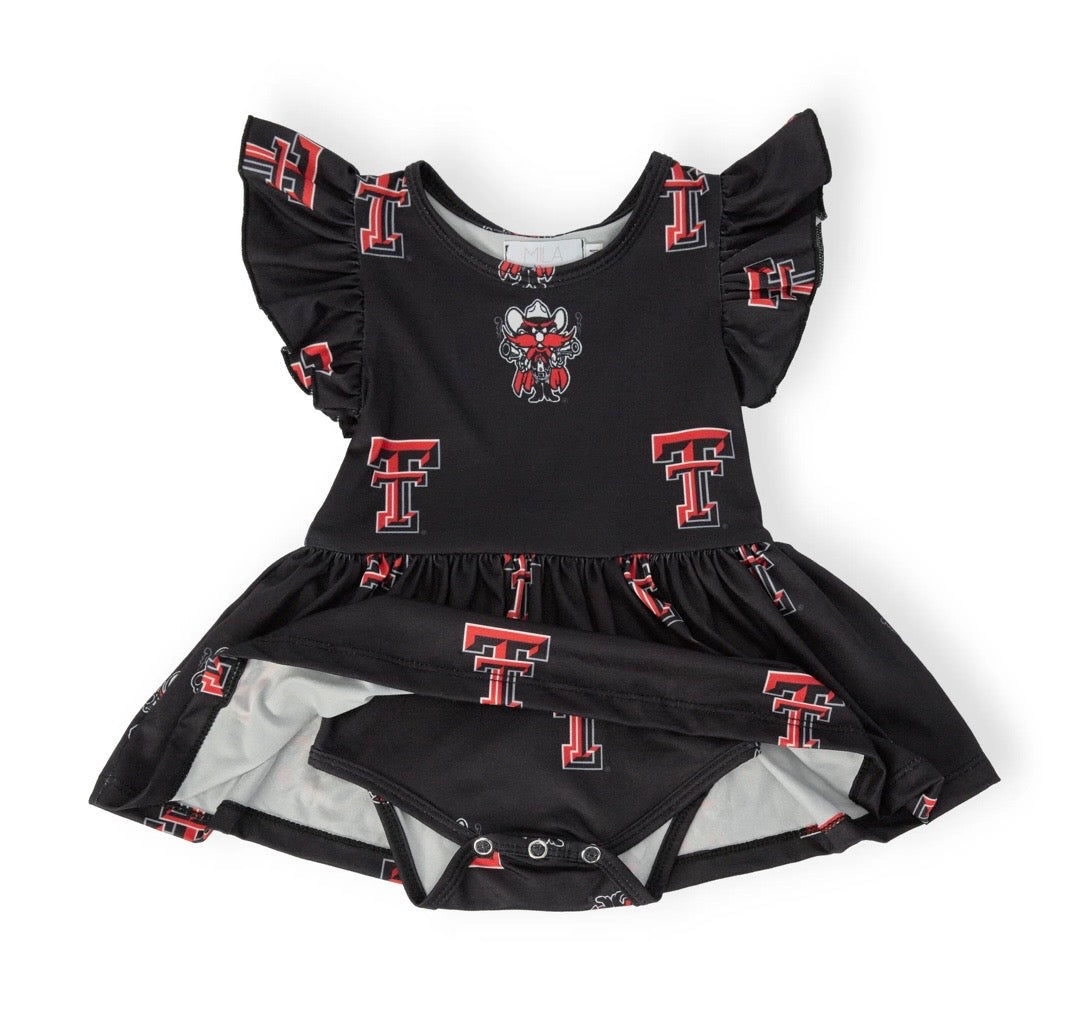 MR Texas Tech Black Raider Flutter Bodysuit