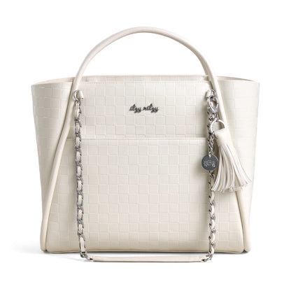 Itzy Ritzy Checkerboard Cream Tote