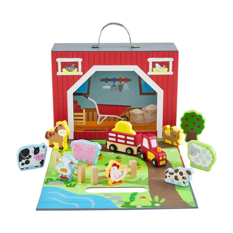 Mudpie Farm House Wood Toy Set