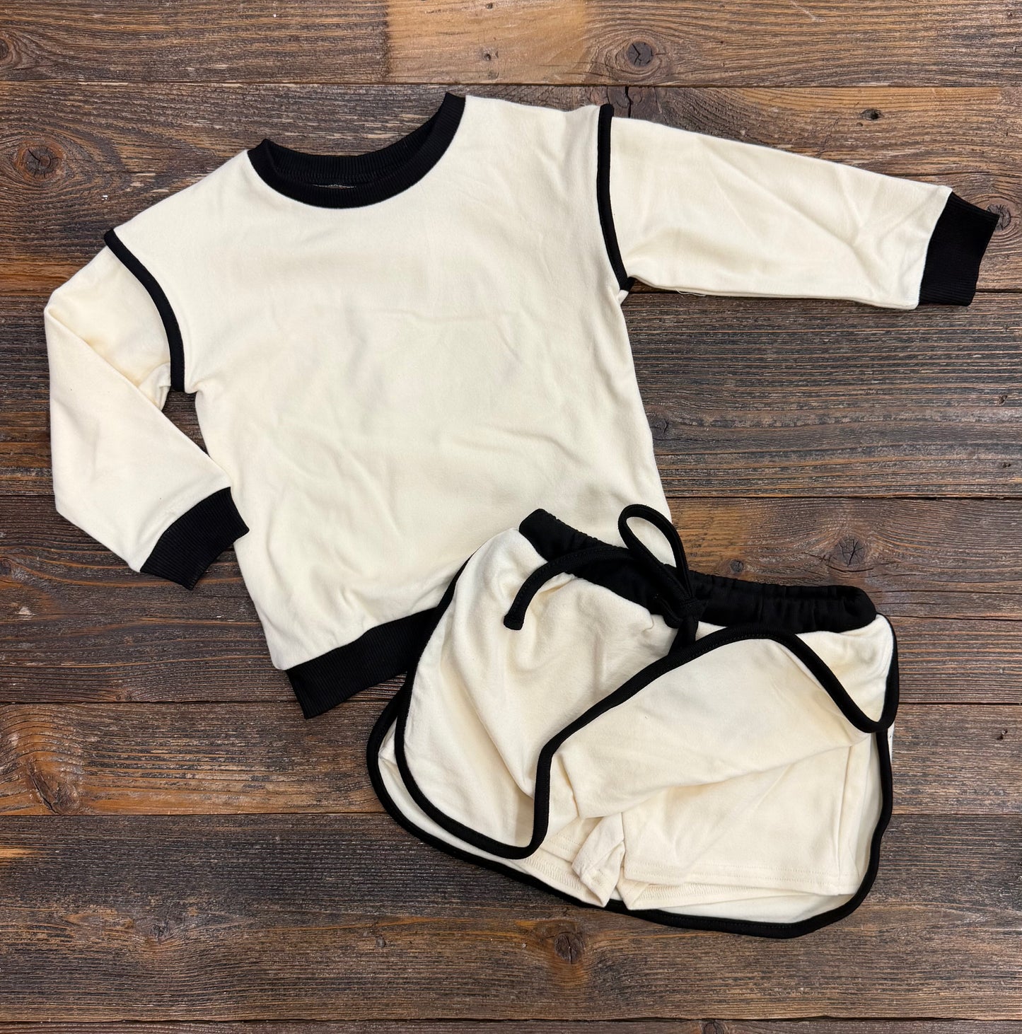 Millie Jay Josie Skort Set - Cream & Black (613)