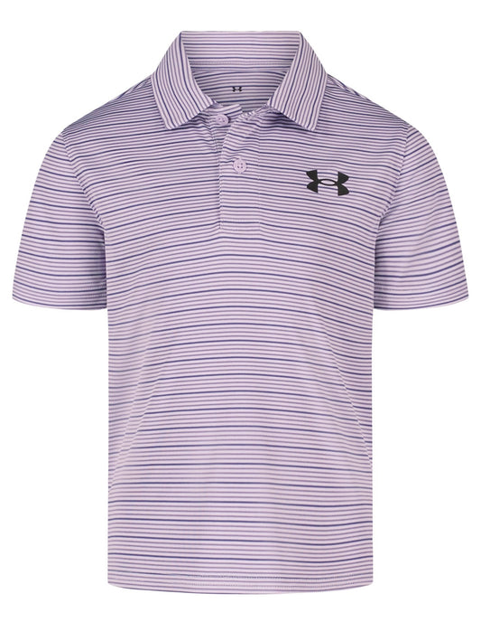 Under Armour Purple Crest Stripe Polo