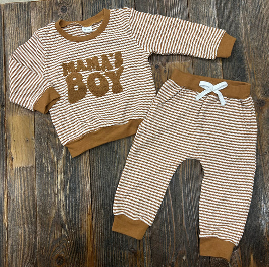 Mama's Boy Striped Jogger Set