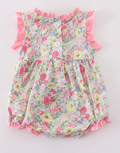Pink Floral Ruffle Bubble