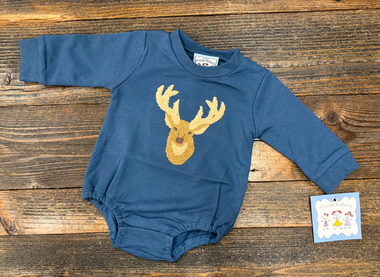 Three Sisters Deer Applique L/S Bubble