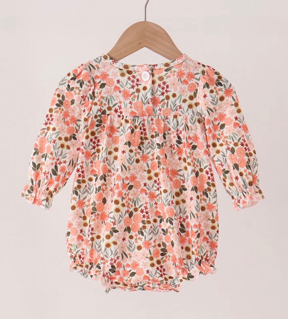 Green Floral Ruffle Bubble