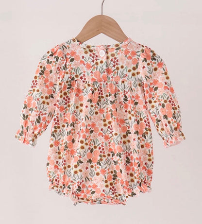 Green Floral Ruffle Bubble