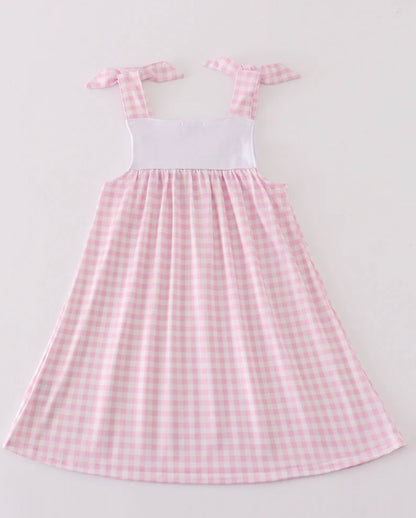 Pink Gingham Spring Bunny Dress