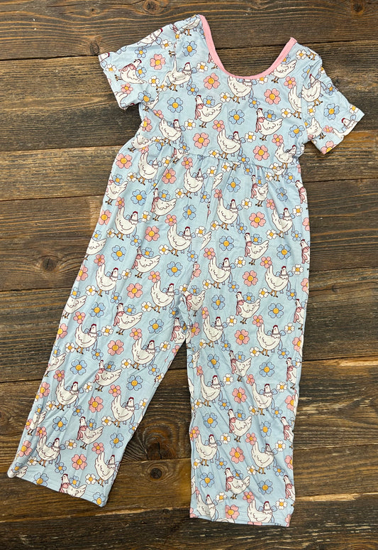 Blue Chicken Floral Jumper