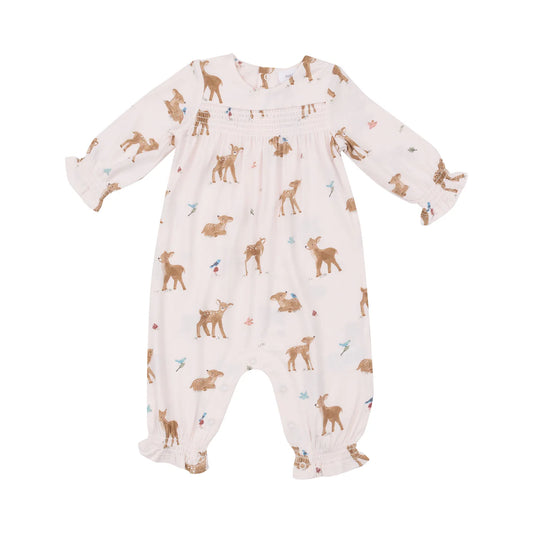 Angel Dear Soft Deer Smocked Romper