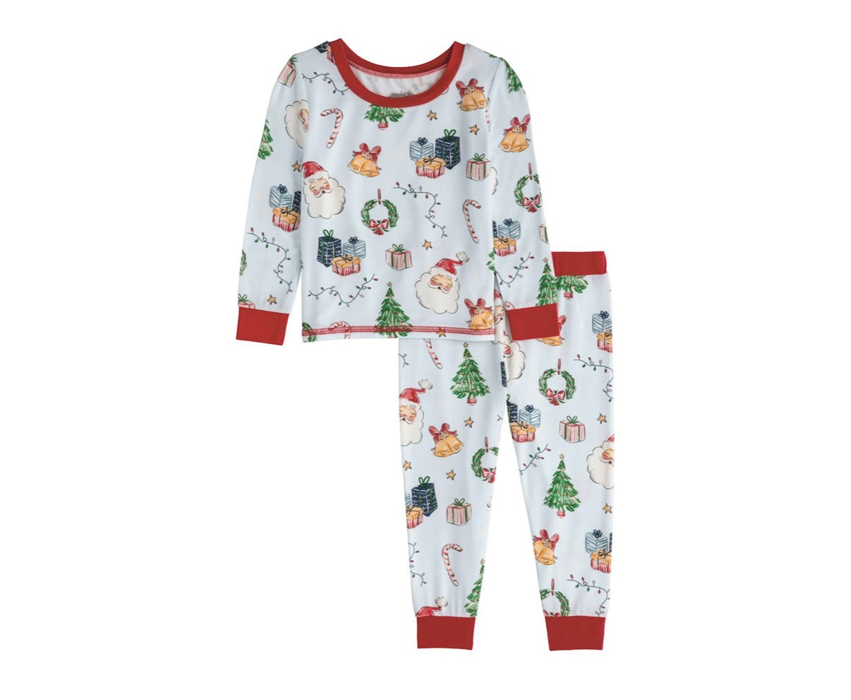 Mudpie Christmas Print Pajama Set