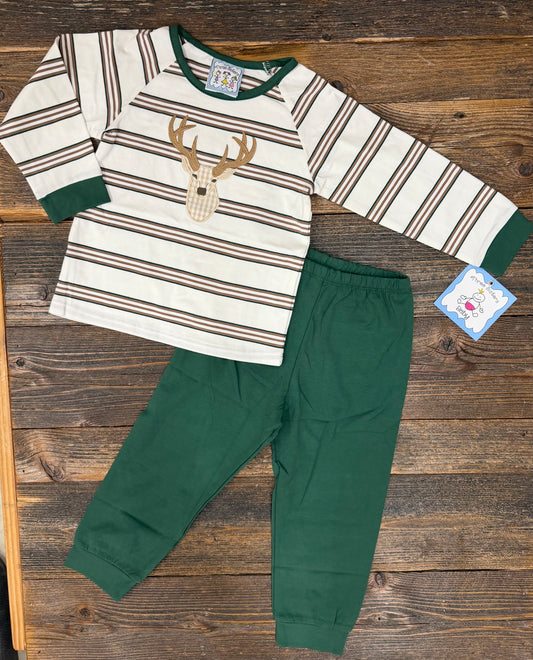 Three Sisters Deer Applique Jogger Set