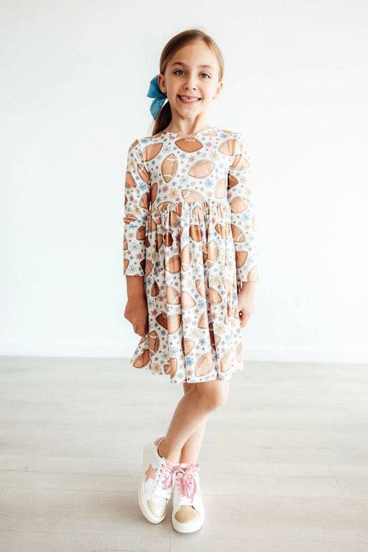 MR Football Friday L/S Twirl Dress