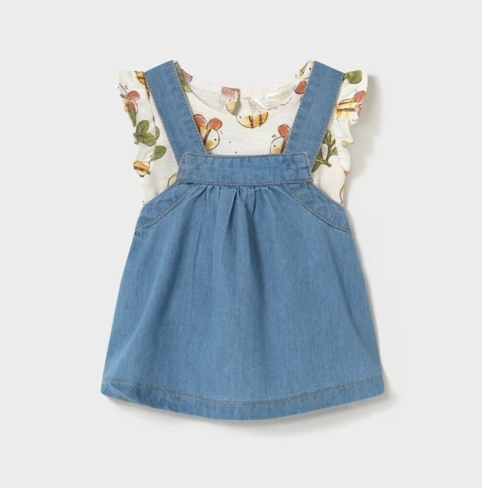 Mayoral Bee Top With Denim Dress