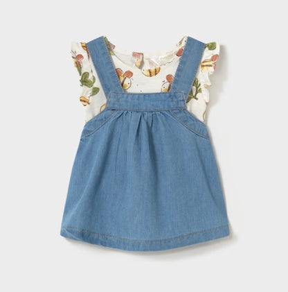Mayoral Bee Top With Denim Dress