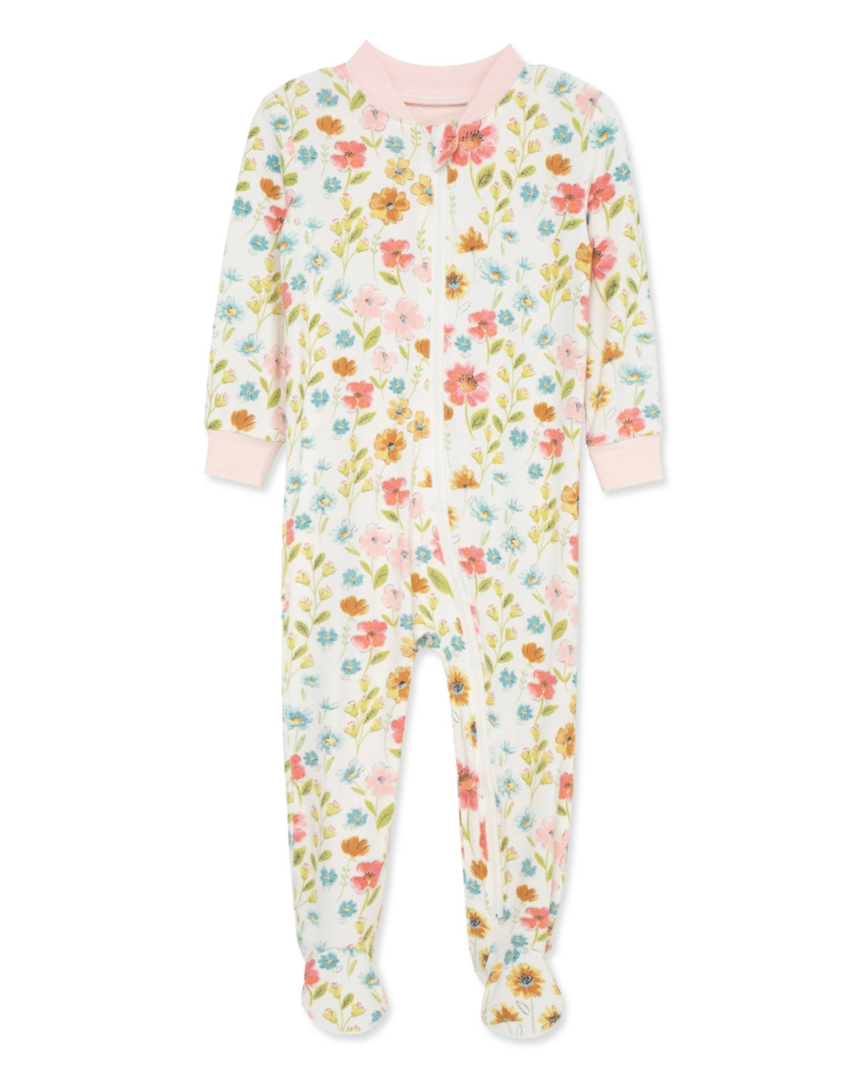 Little Me Pink Floral Footie Sleeper