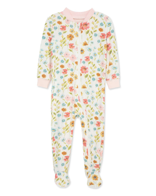 Little Me Pink Floral Footie Sleeper