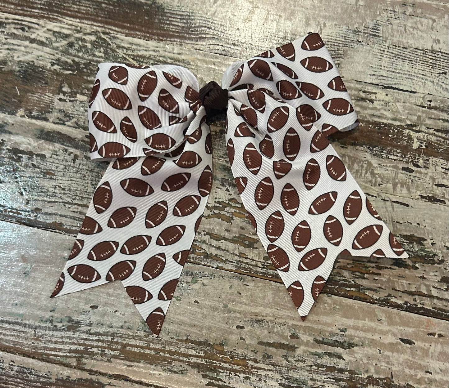 Large Football Ribbon Bow