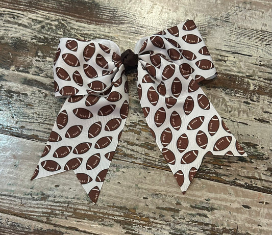 Large Football Ribbon Bow