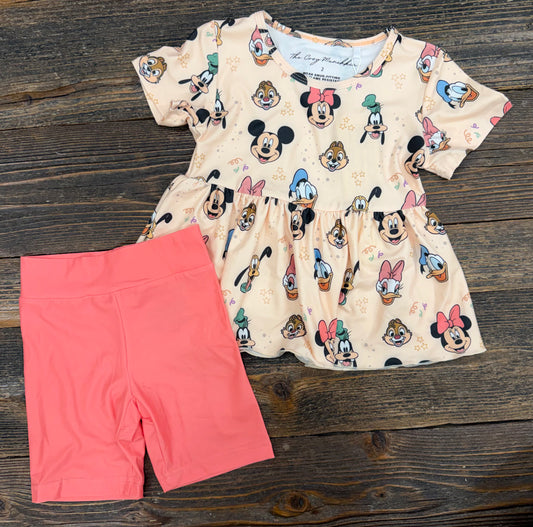 Character Biker Short Set
