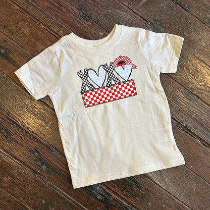 Checkered Hearts XOXO Tee