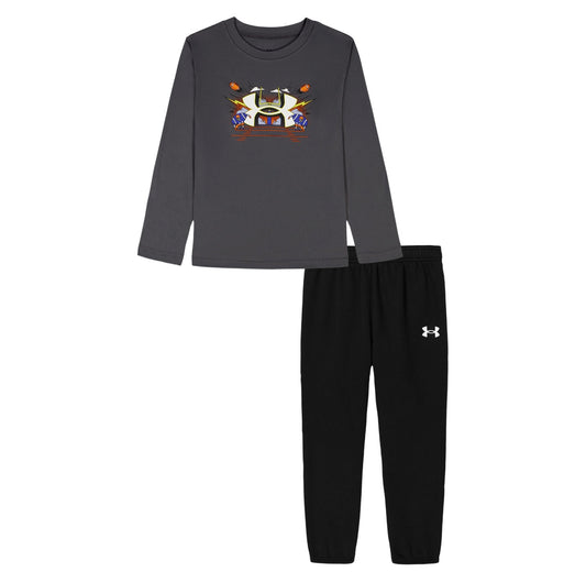 Under Armour Castlerock Football Logo Long Sleeve & Jogger Pant Set