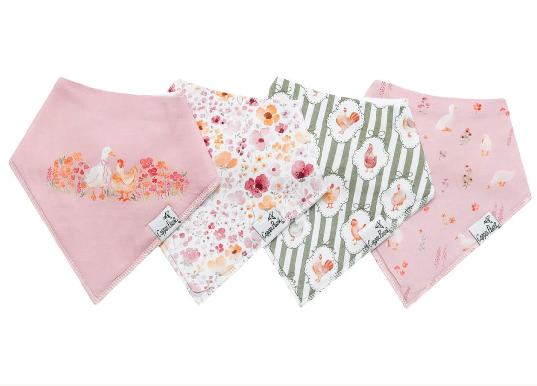 Copper Pearl Bandana Bib Sets
