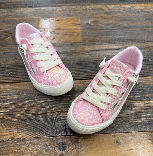Blowfish Perfect Pink Glitter Zipper Slip On