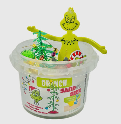 Grinch Sensory Sand Buckets