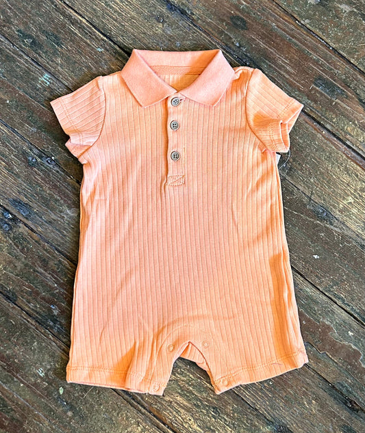 Little Me Sherbet Polo Romper