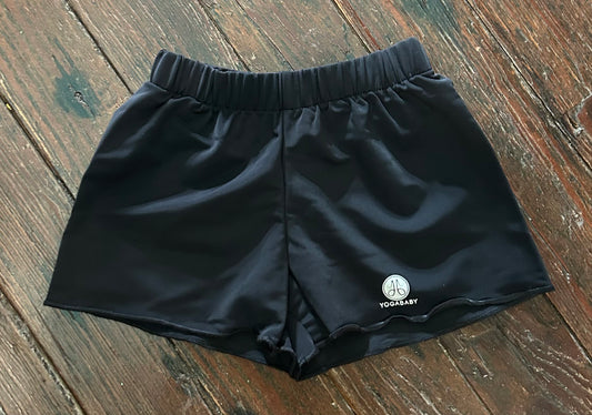 YogaBaby Black Runner Shorts