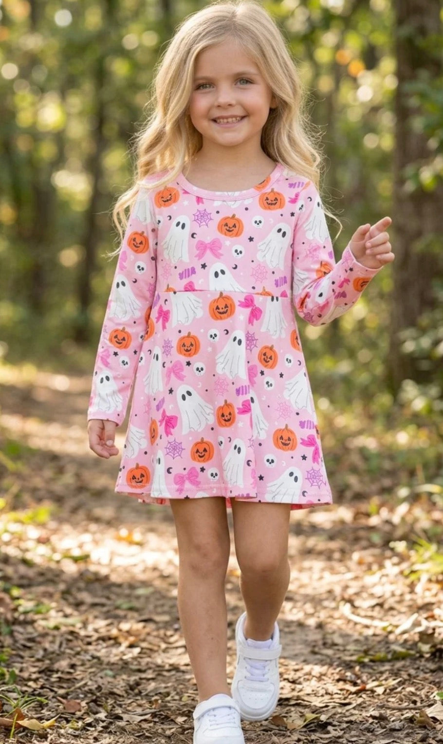 Pink Halloween Active Wear Dress With Shorts