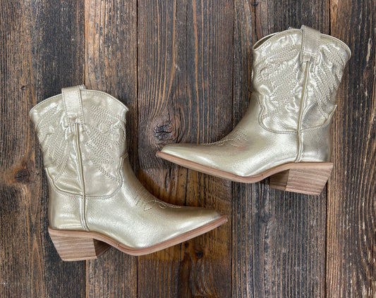 The “Hannah” ShuShop Metallic Gold Boot