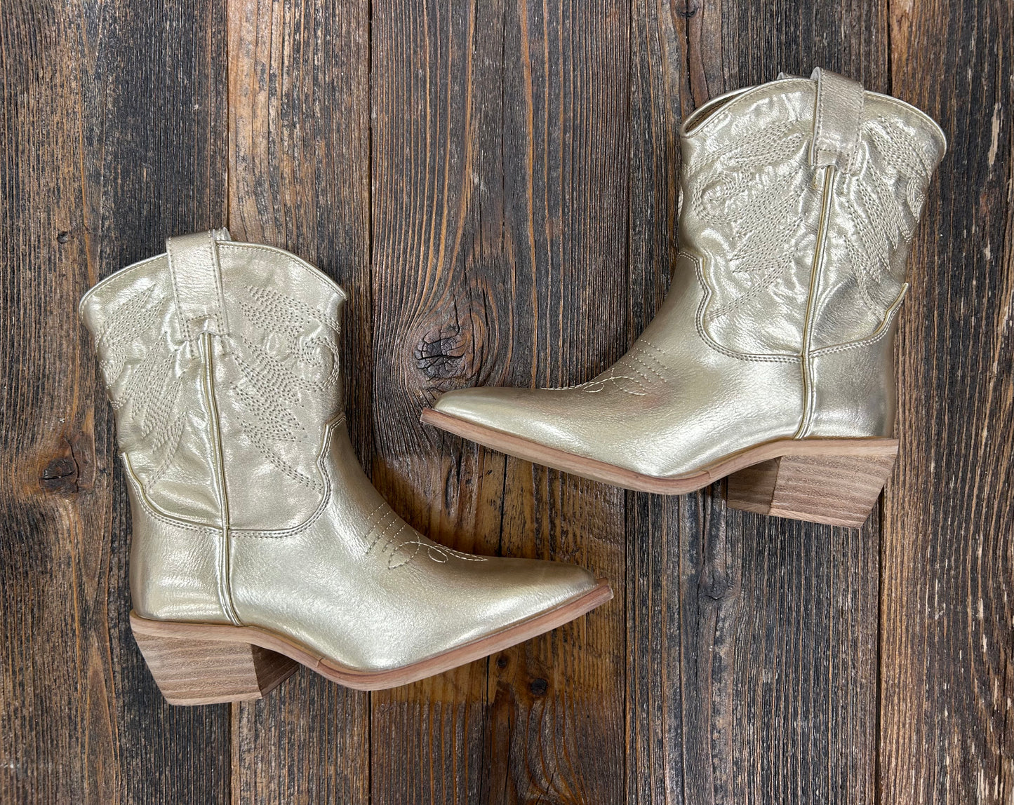 The “Hannah” ShuShop Metallic Gold Boot
