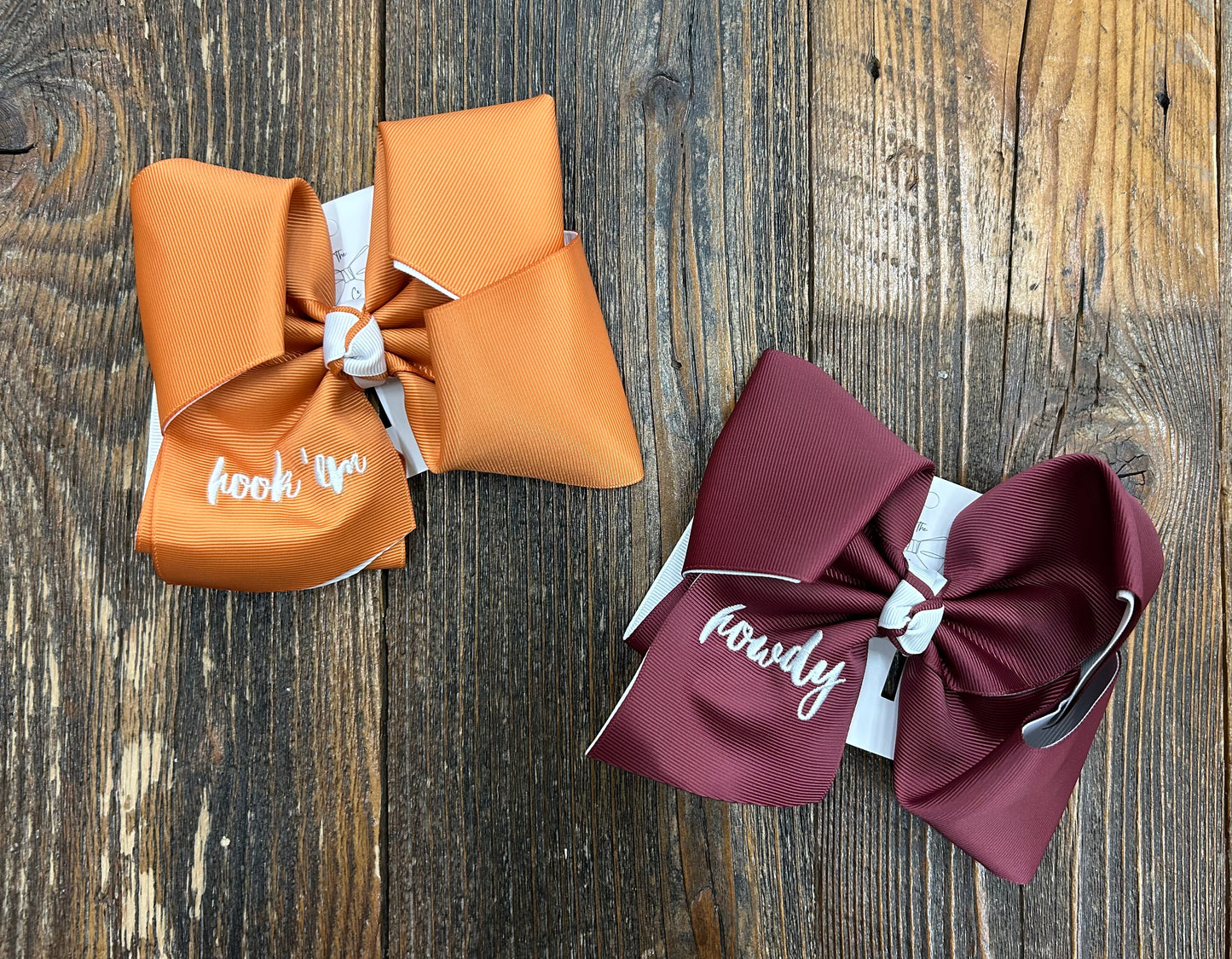 Double Layer School Spirit Hair Bows