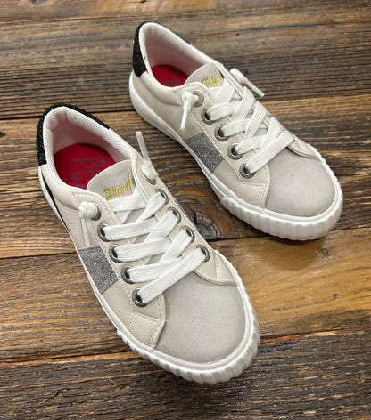 Blowfish Microsuede Multi Silver Glitter Sneaker