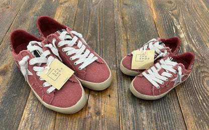 The “Reba” ShuShop Lo-Top Maroon Sneaker