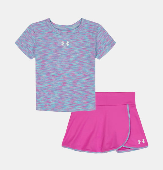 Under Armour Fluo Fuchsia Top & Pink Skort Set