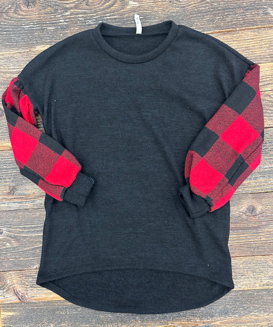 Black Checkered Tunic