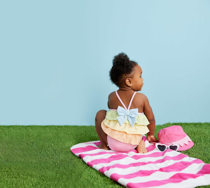 Mudpie Seersucker Ruffle 1pc Swim