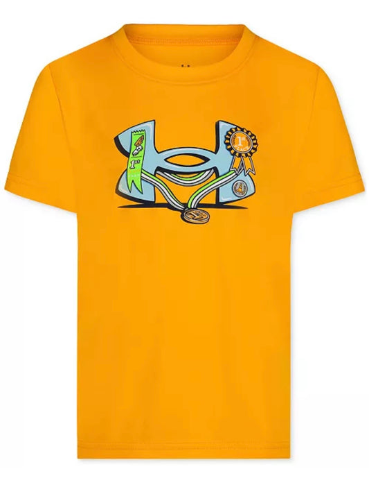 Under Armour Orange Shock Medal Logo Tee