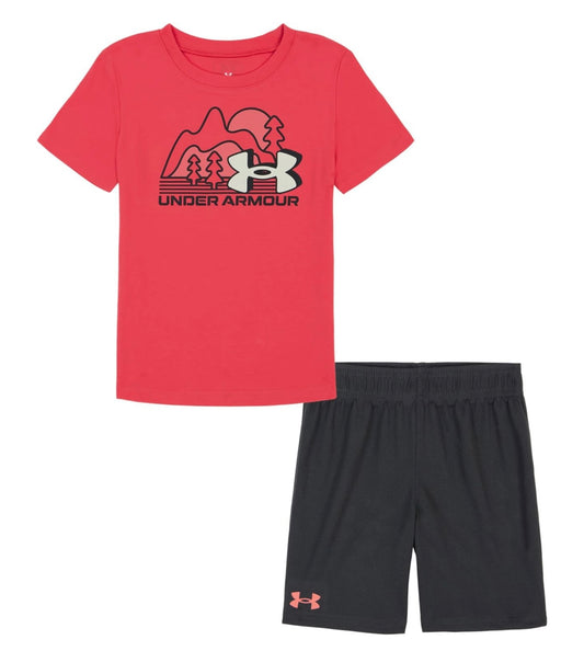 Under Armour Red Solstice Simple Life Short Set