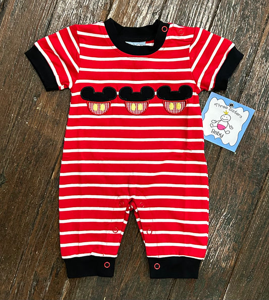 Three Sisters Mouse Ears Boys Romper