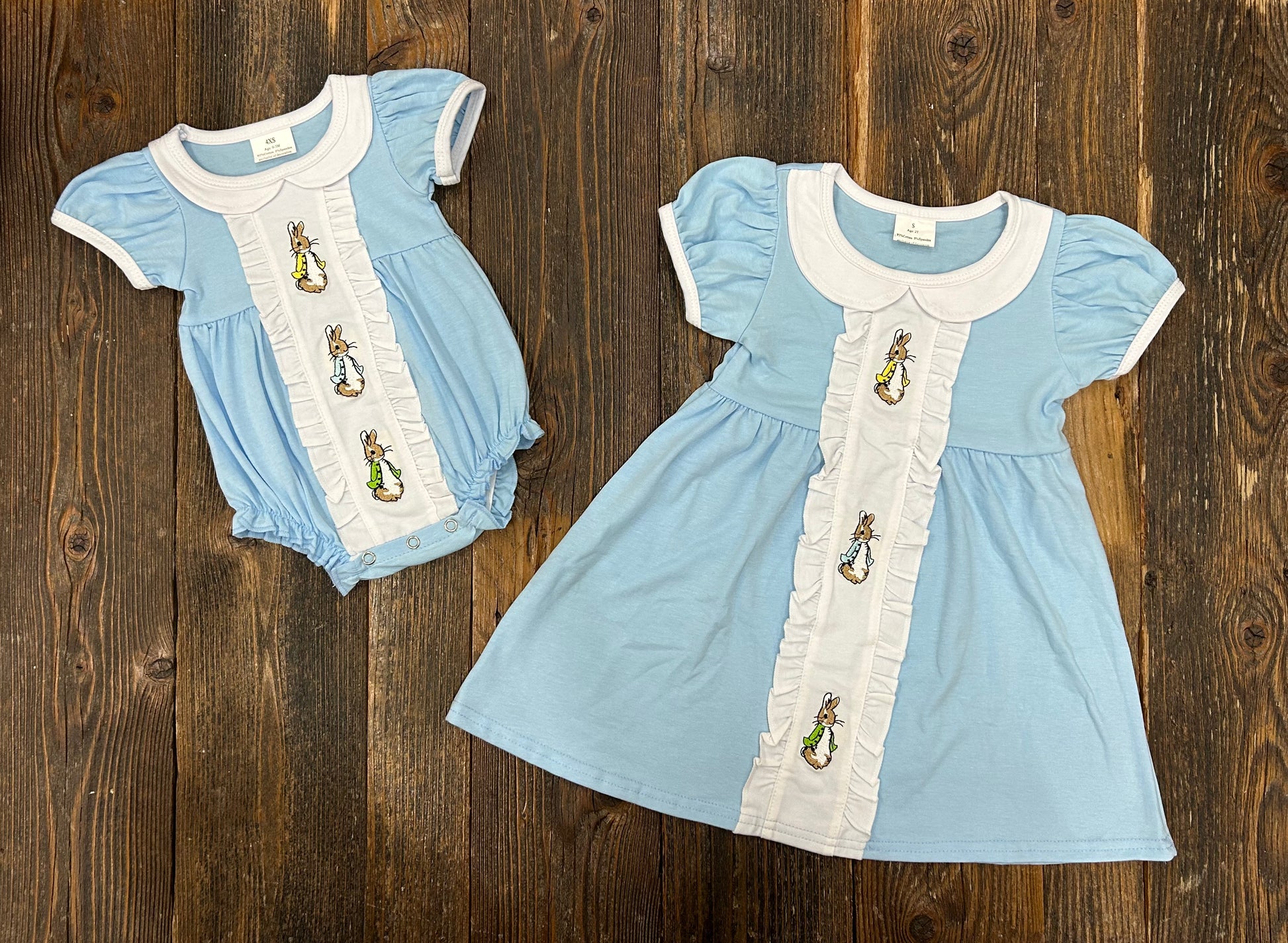 Peter Rabbit Yellow Dress Rabbit Peter Rabbit Embroidered Dress – Gigi's Tiny Treasures
