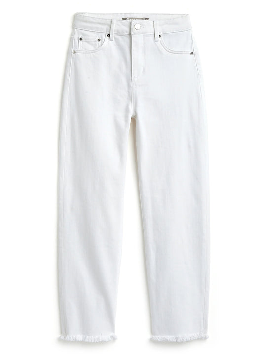 Tractr White High Rise Slim Straight