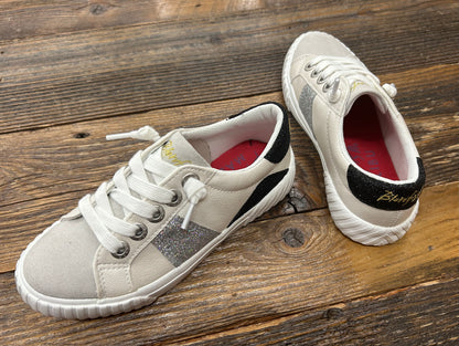 Blowfish Microsuede Multi Silver Glitter Sneaker