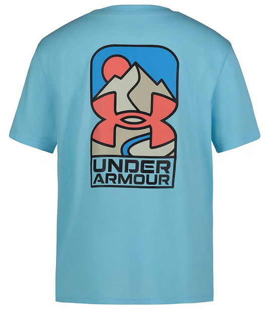 Under Armour Sky Blue Mountain Logo Tee