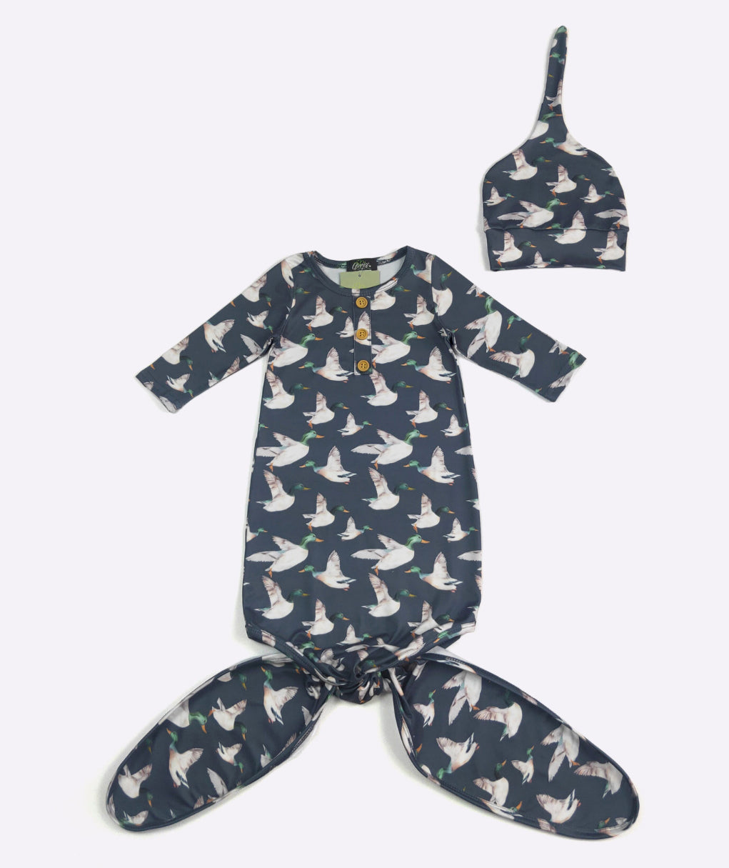 CC Navy Mallard Knotted Gown
