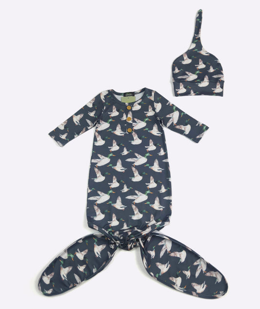 CC Navy Mallard Knotted Gown