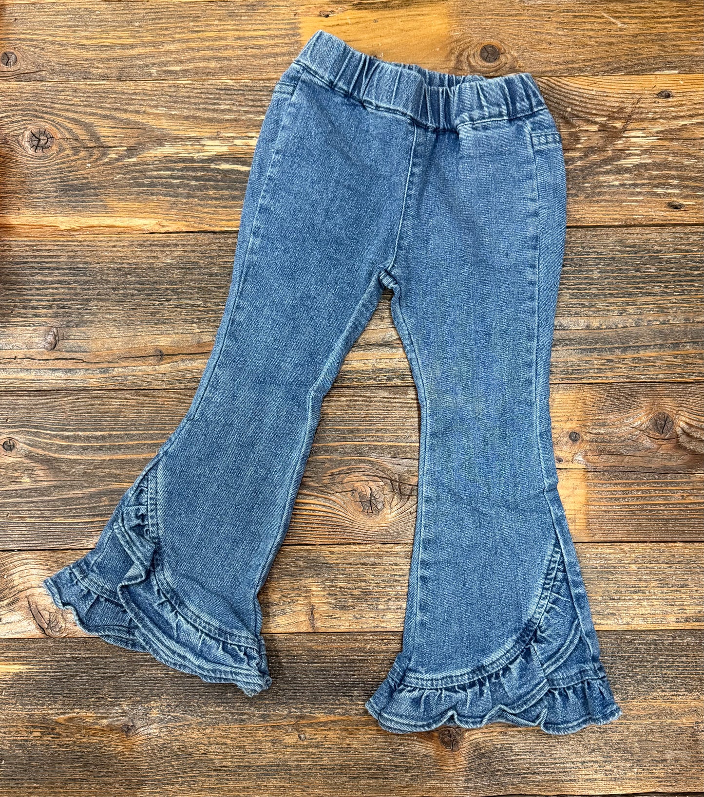 Denim Ruffle Hem Jean